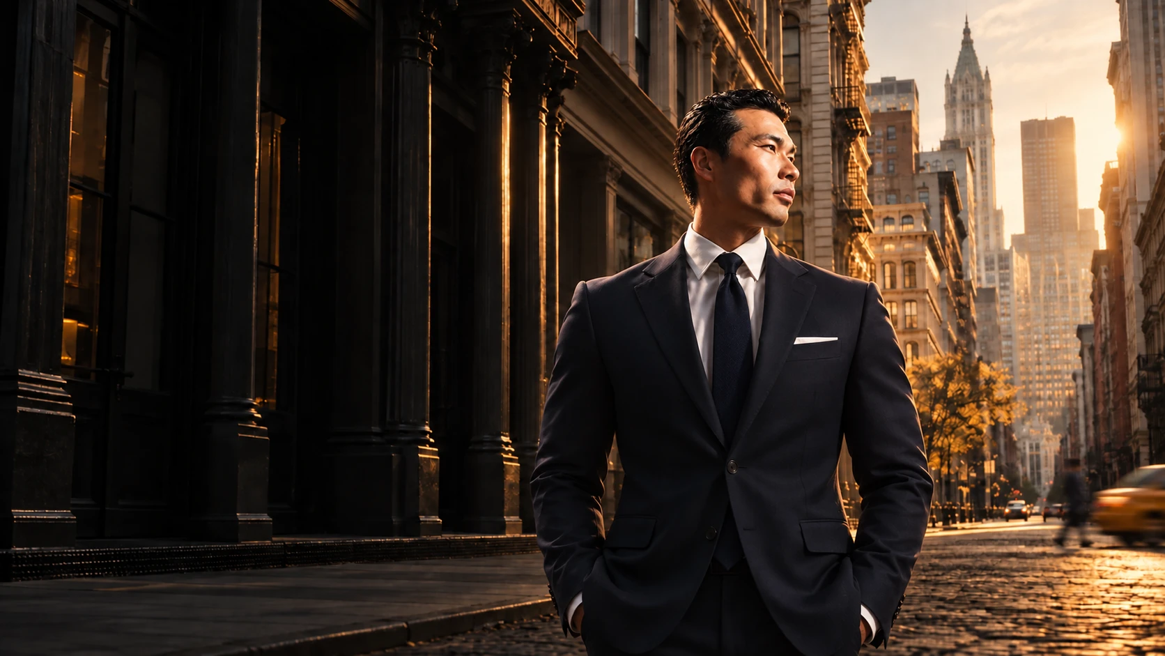 Color editorial portrait of Lewis Liu in New York